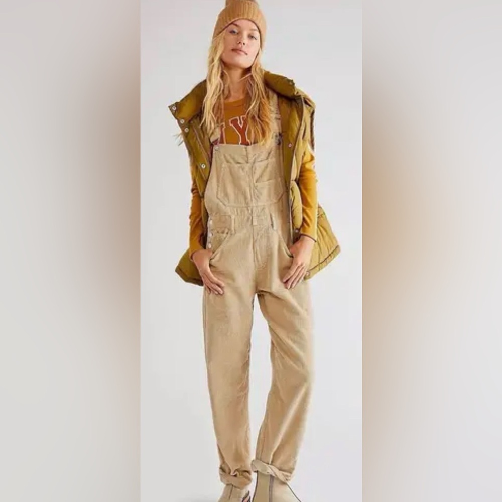 We The Free Free People Ziggy Cord Corduroy Overalls